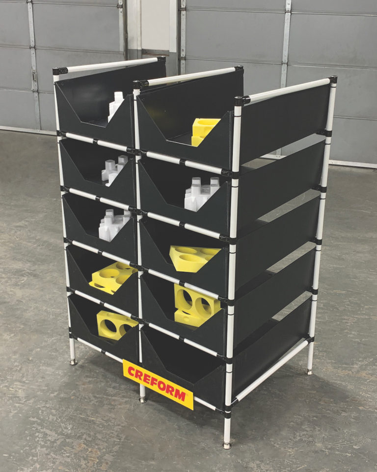 Find A Distributor Blog Angled Shelf Rack with Bins - Find A ...
